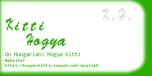 kitti hogya business card